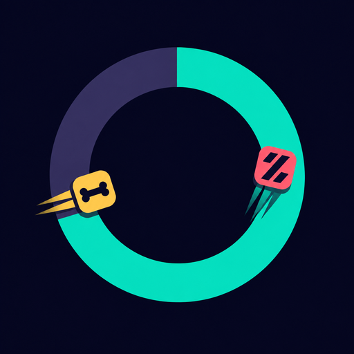 Trackless circular-track game icon
